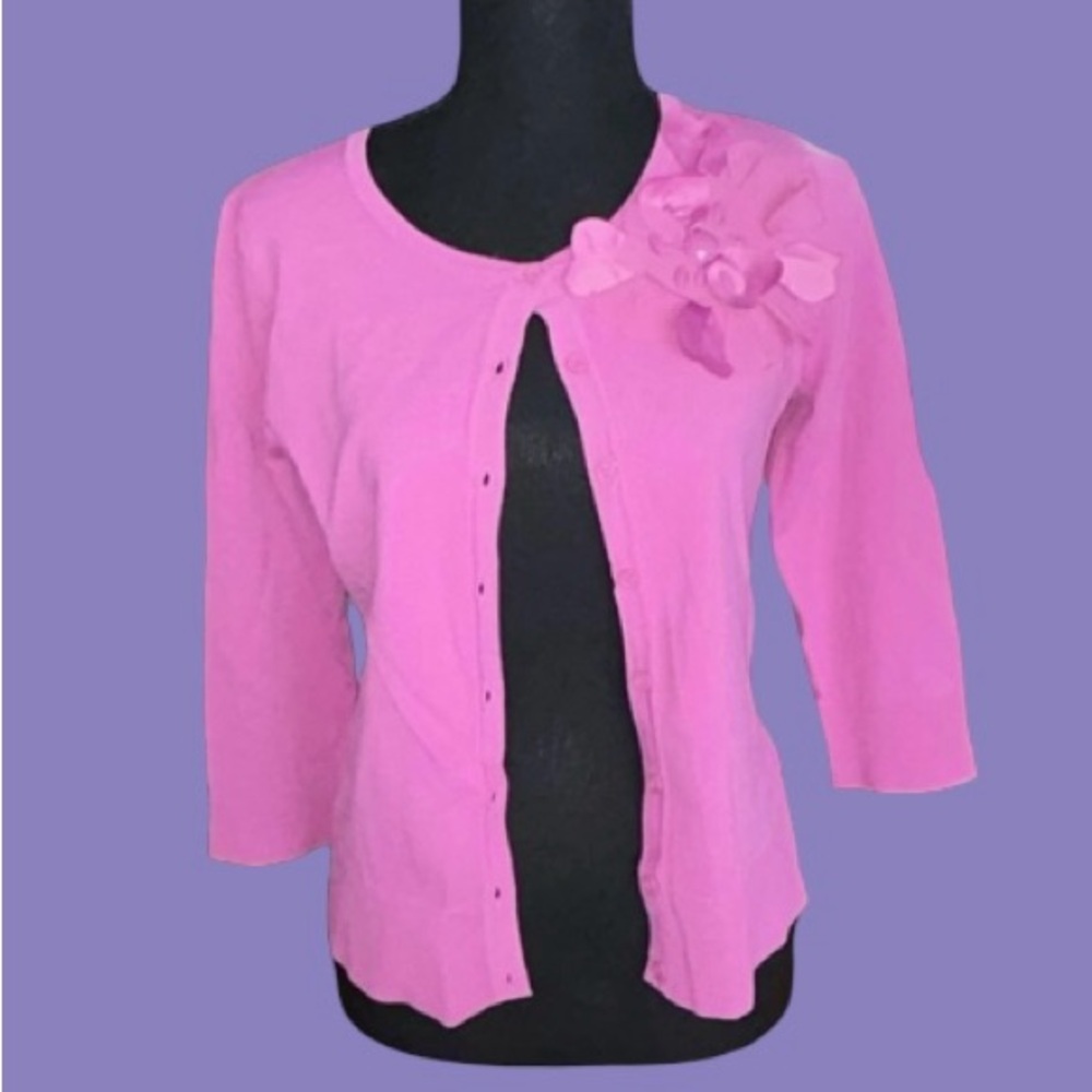 🌸NWT! CABLE & GAUGE BUBBLEGUM PINK CARDIGAN! **FAST SHIPPING**